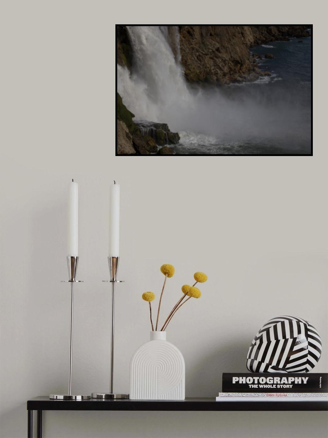 beautiful waterfall in the nature Poster och Canvastavla
