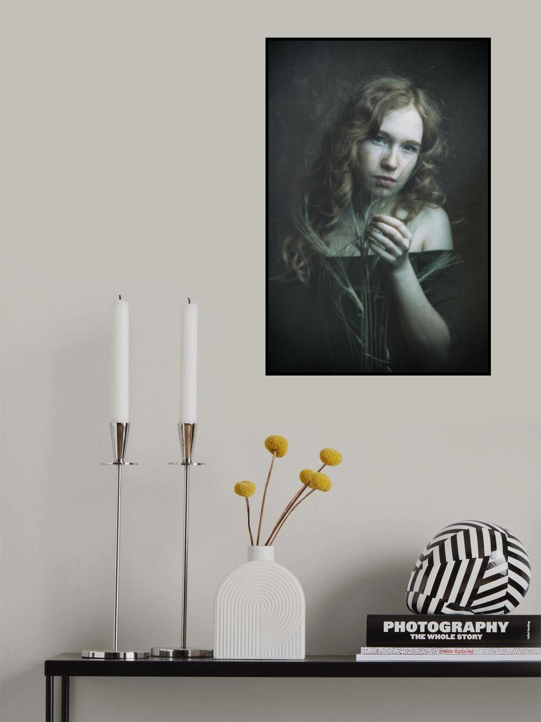 girl with red hair and freckles Poster och Canvastavla