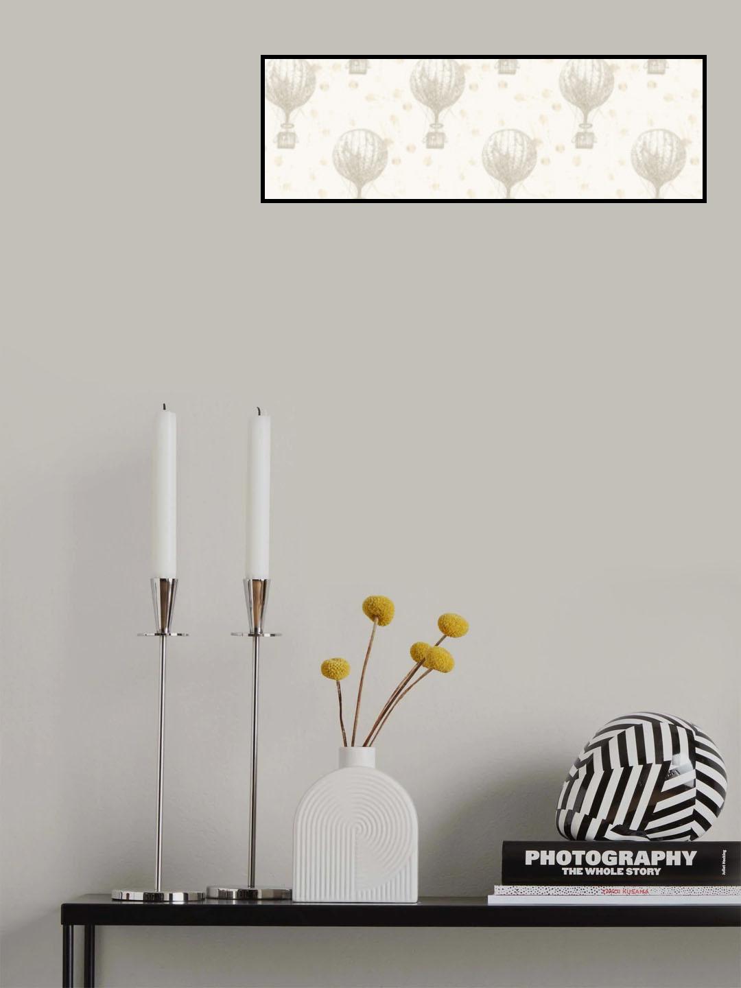 Hla015 Hot Air Ballooons Neutral Poster och Canvastavla