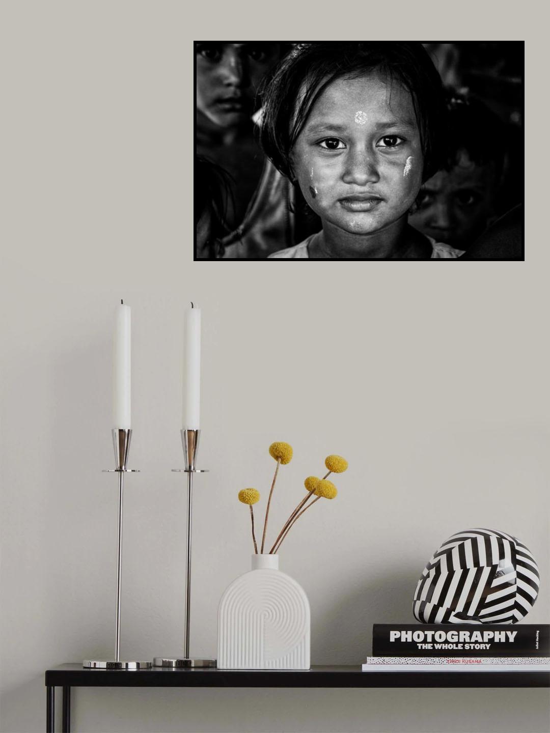 Rohingya refugee girl - Bangladesh Poster och Canvastavla