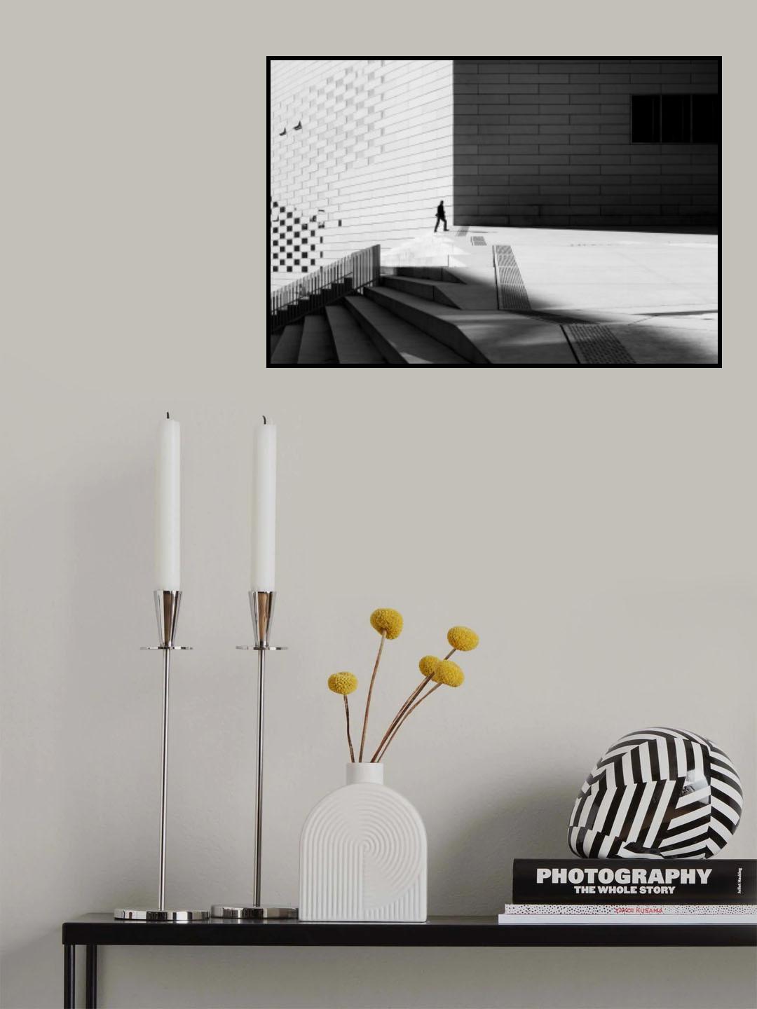 Composition with silhouette Poster och Canvastavla