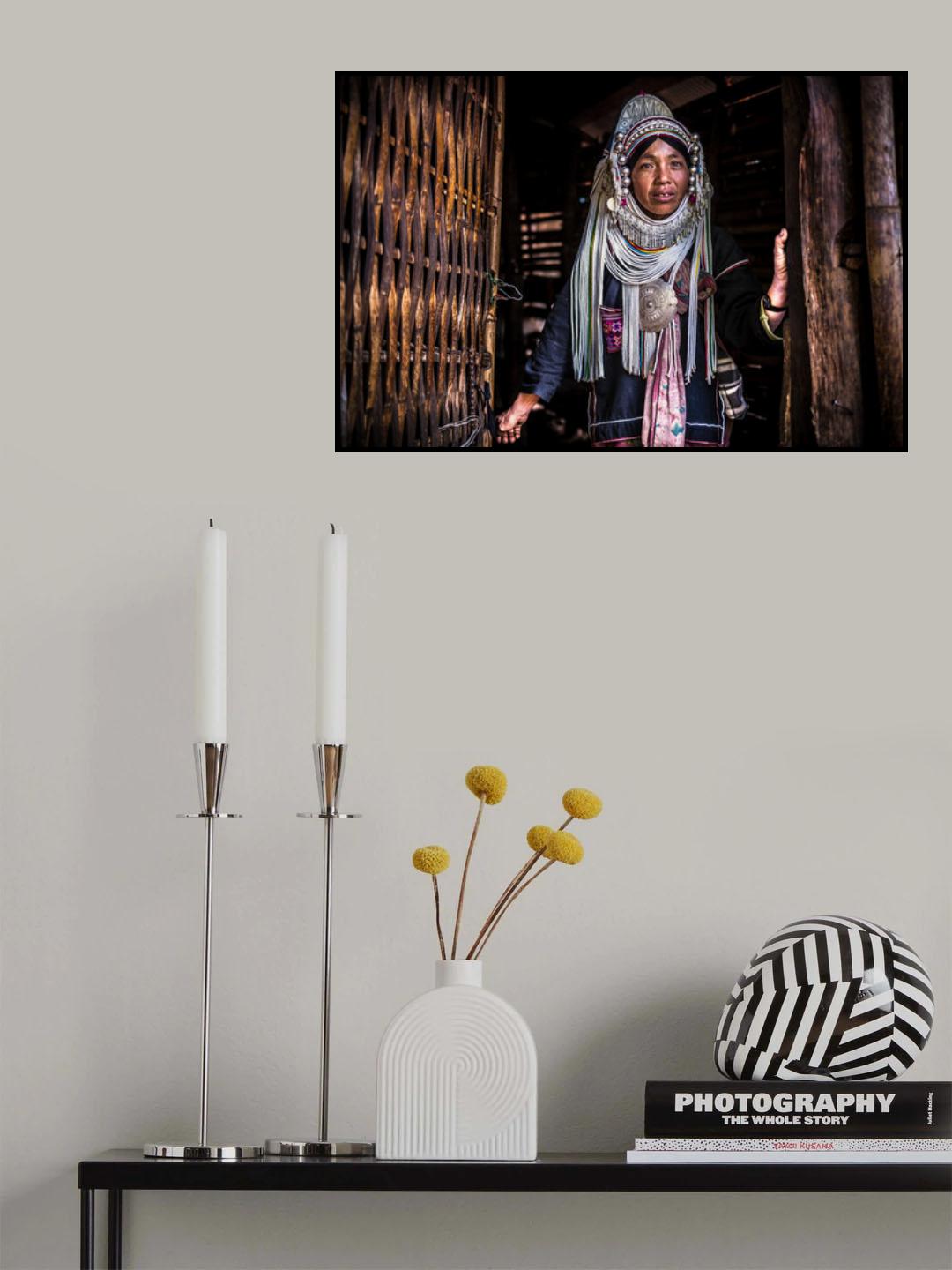 Akha Woman Poster och Canvastavla