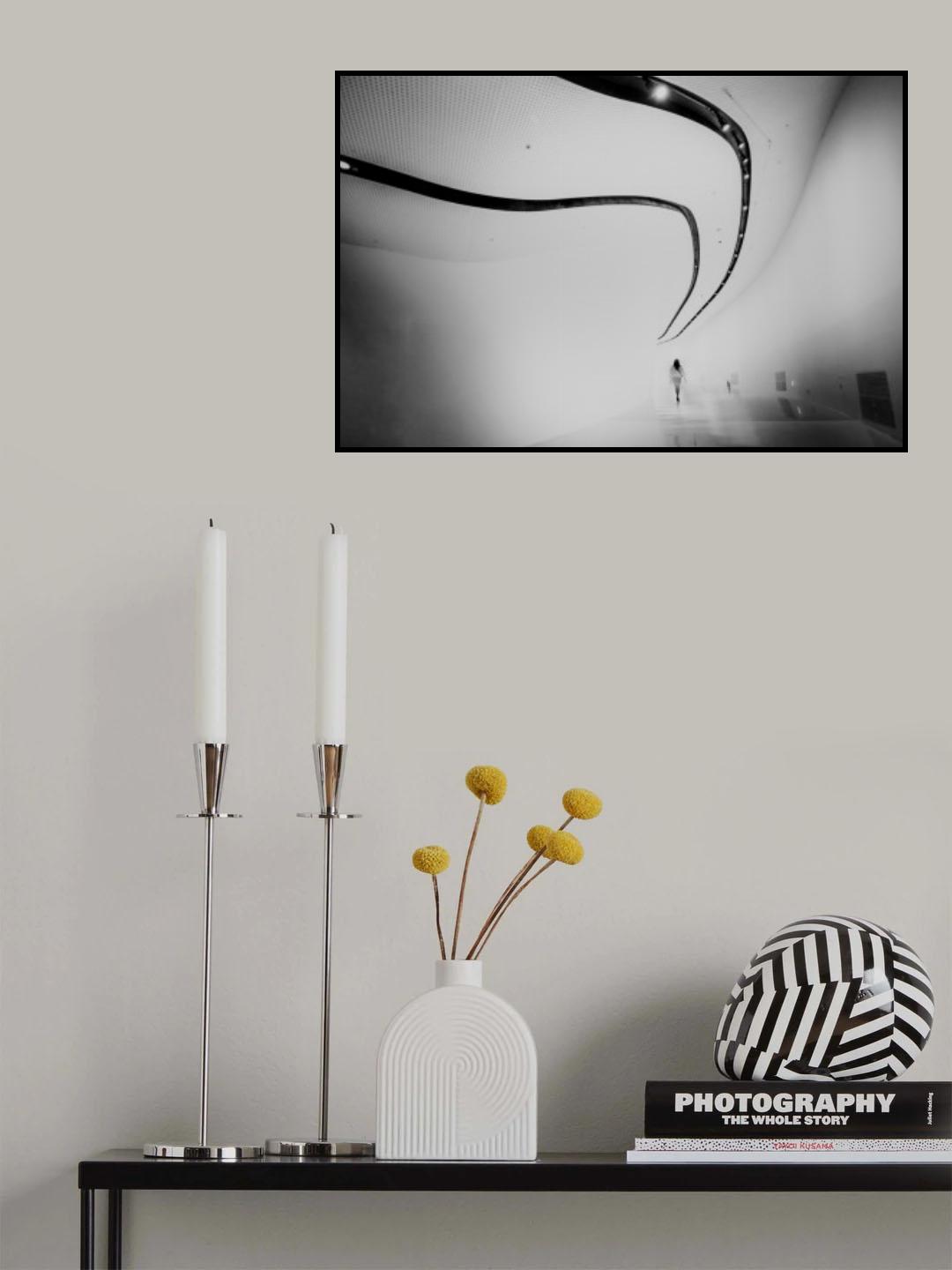 curved hallway Poster och Canvastavla