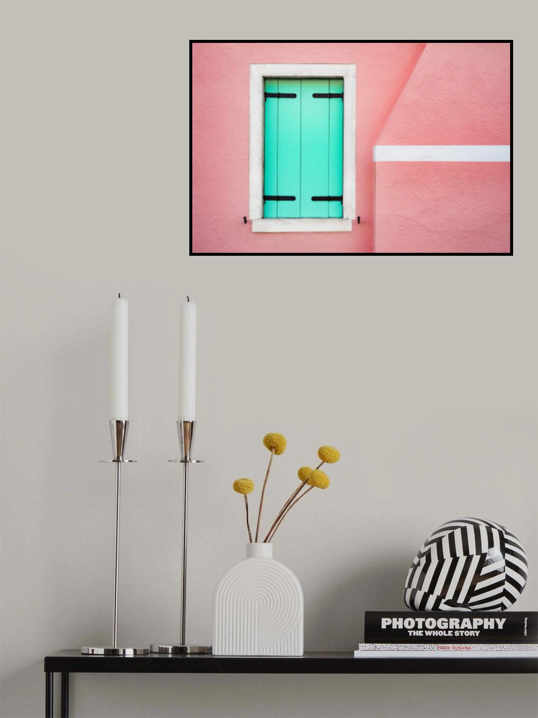 pink and turquoise Poster och Canvastavla