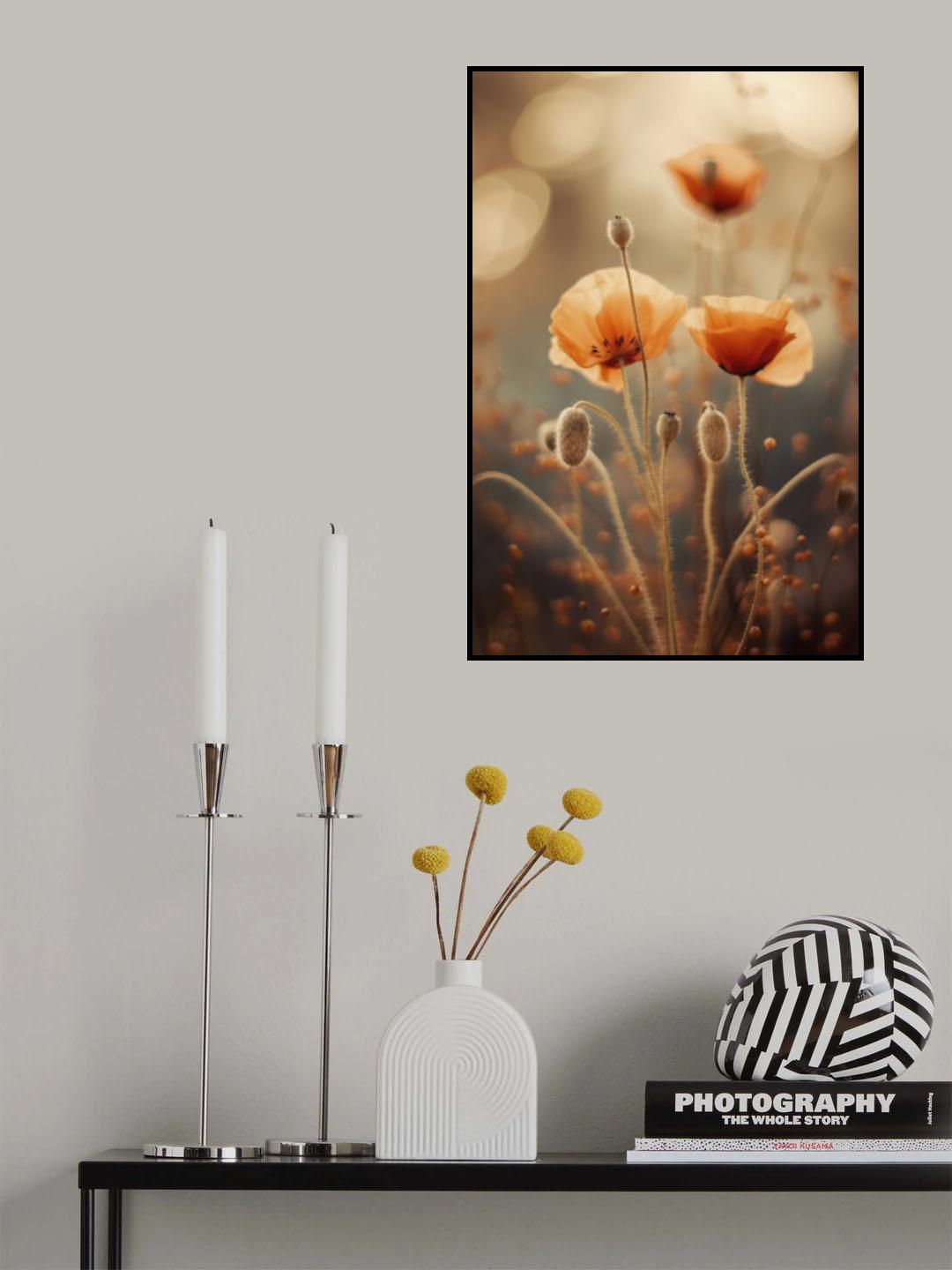 Poppy In Morning Sun Poster och Canvastavla