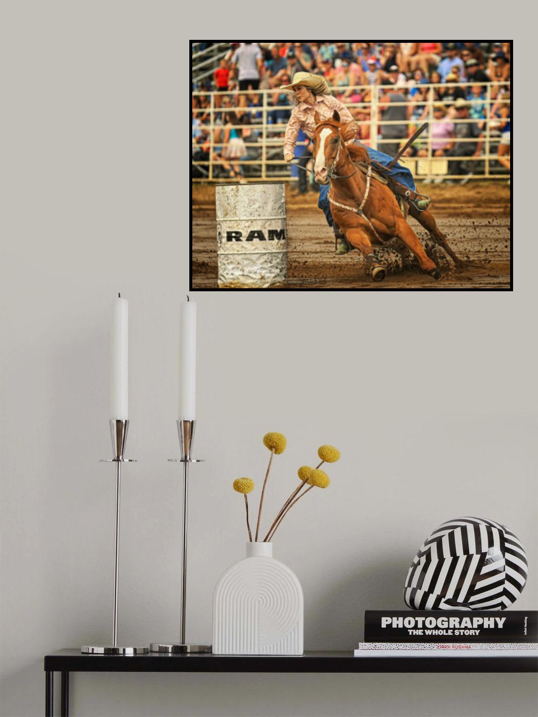 Barrel Racing Poster och Canvastavla