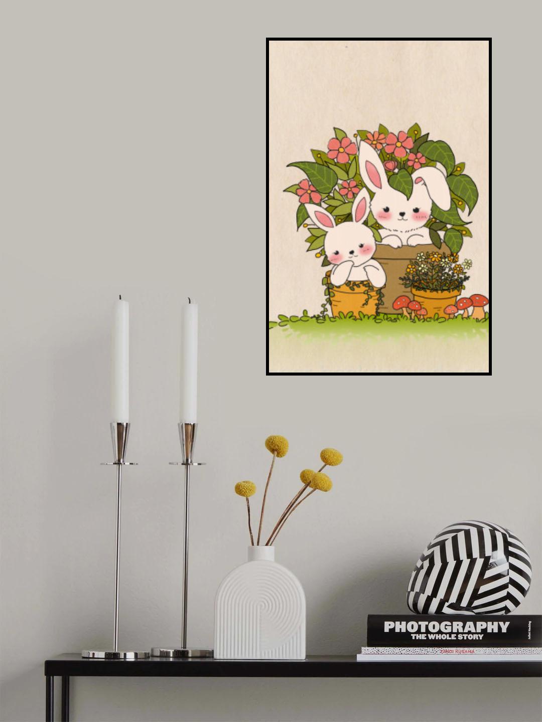 Couple Bunny Poster och Canvastavla