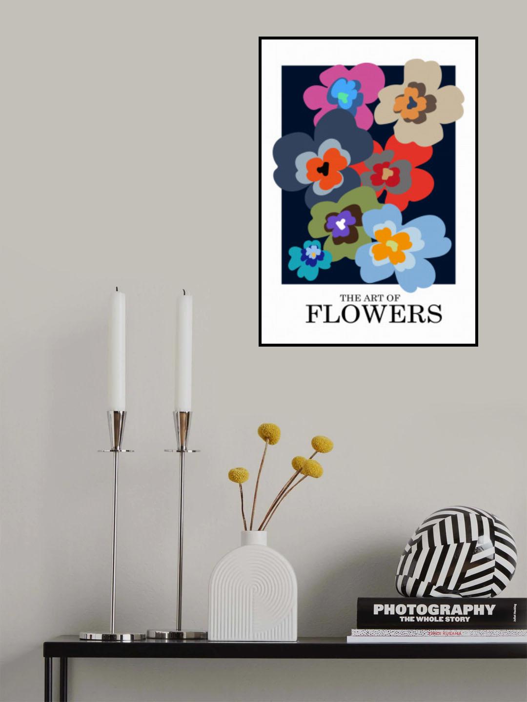 The Art Of Flowers Blue Poster och Canvastavla