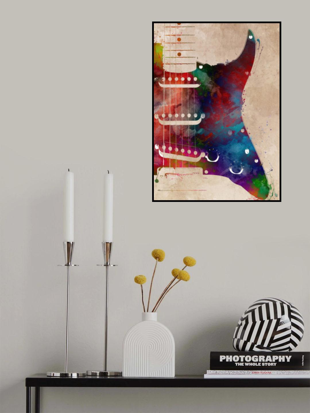 Guitar music art 5 Poster och Canvastavla