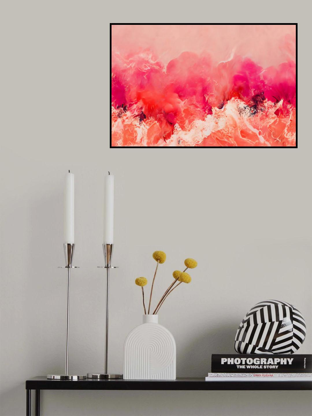 Pink Wave Poster och Canvastavla