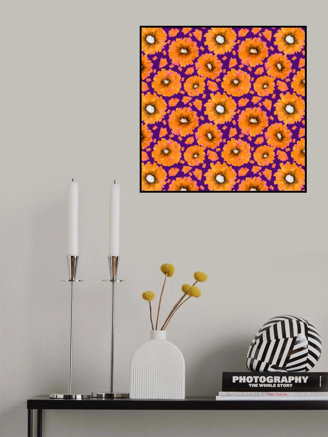 Chiffon Flowers Pink Lemonade Poster och Canvastavla