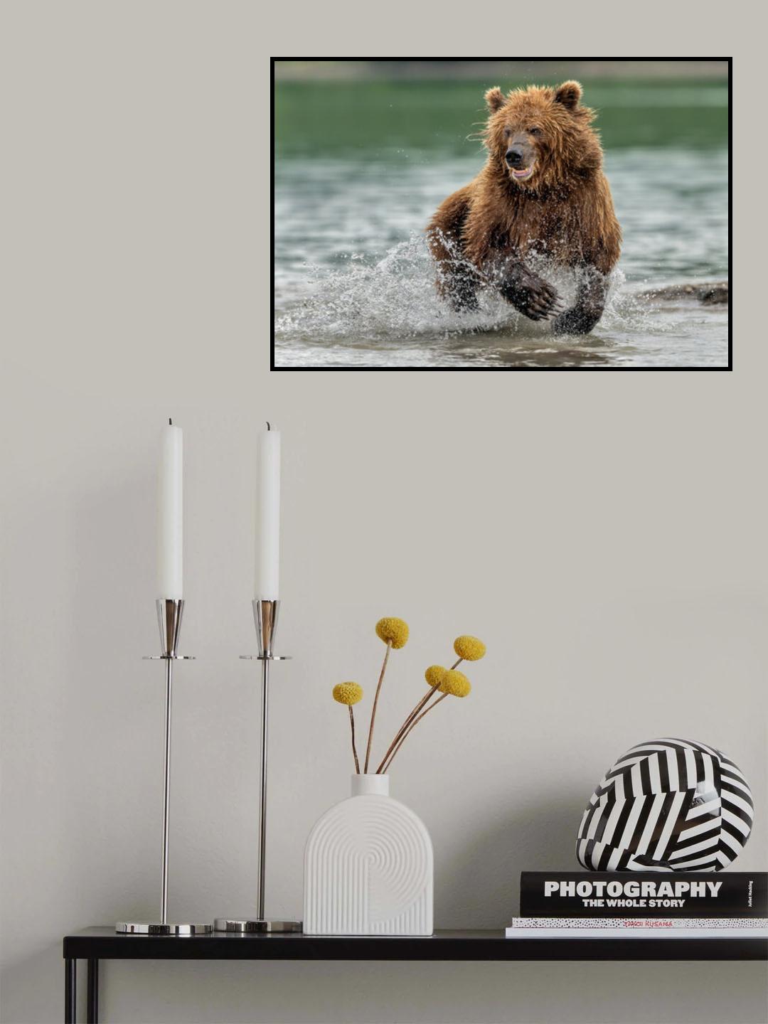 Te run in the lake (fishing) Poster och Canvastavla
