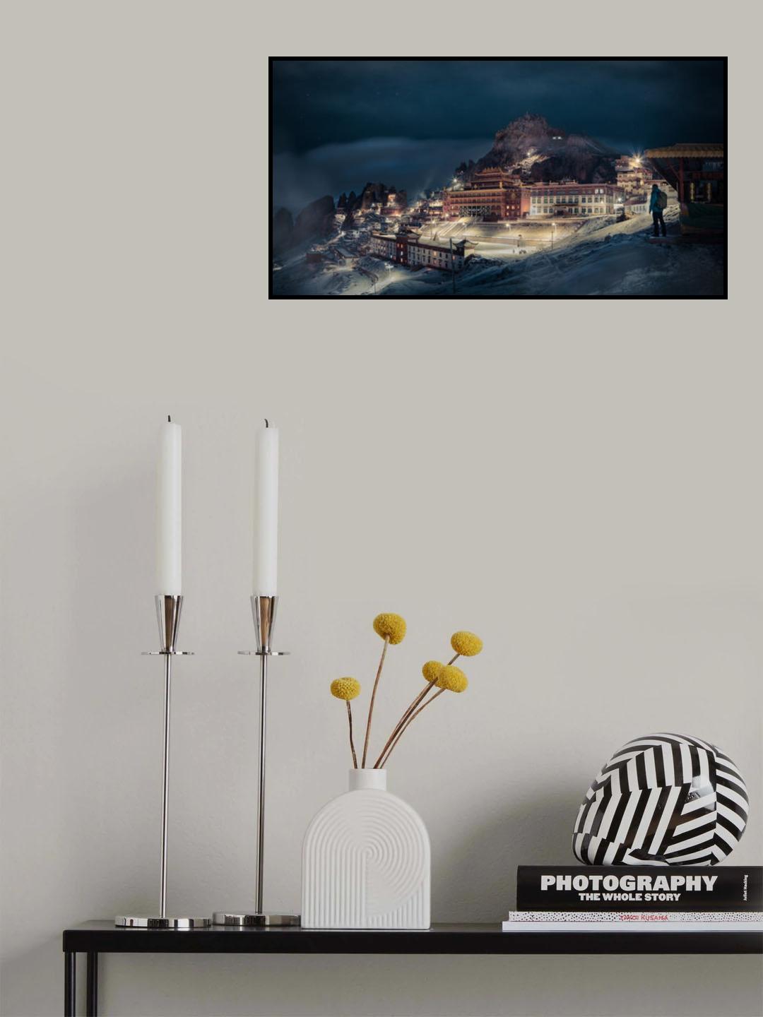 Tibetan temple 《灵鹫仙宫》 Poster och Canvastavla