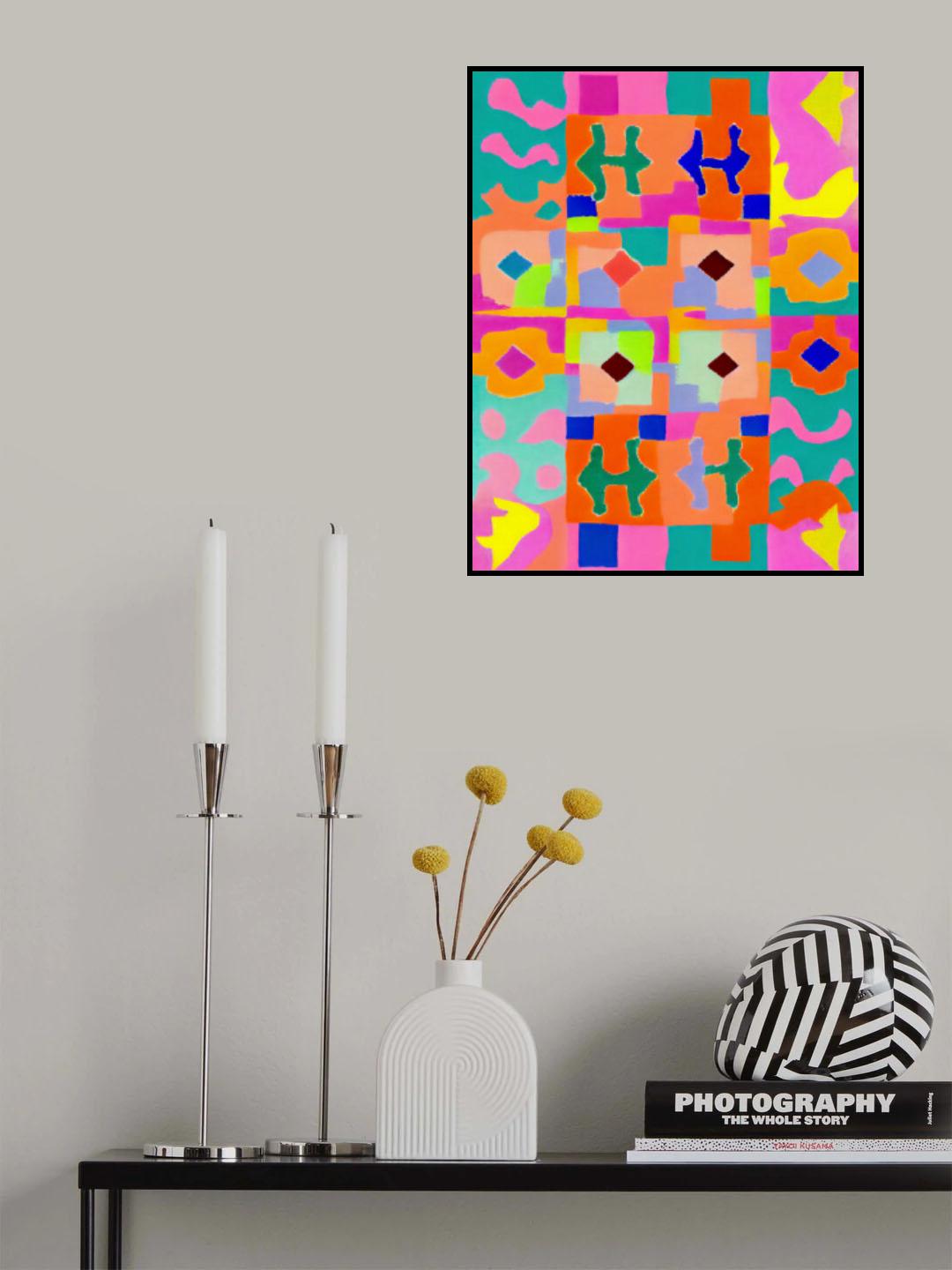 Neon Peru Pattern Poster och Canvastavla