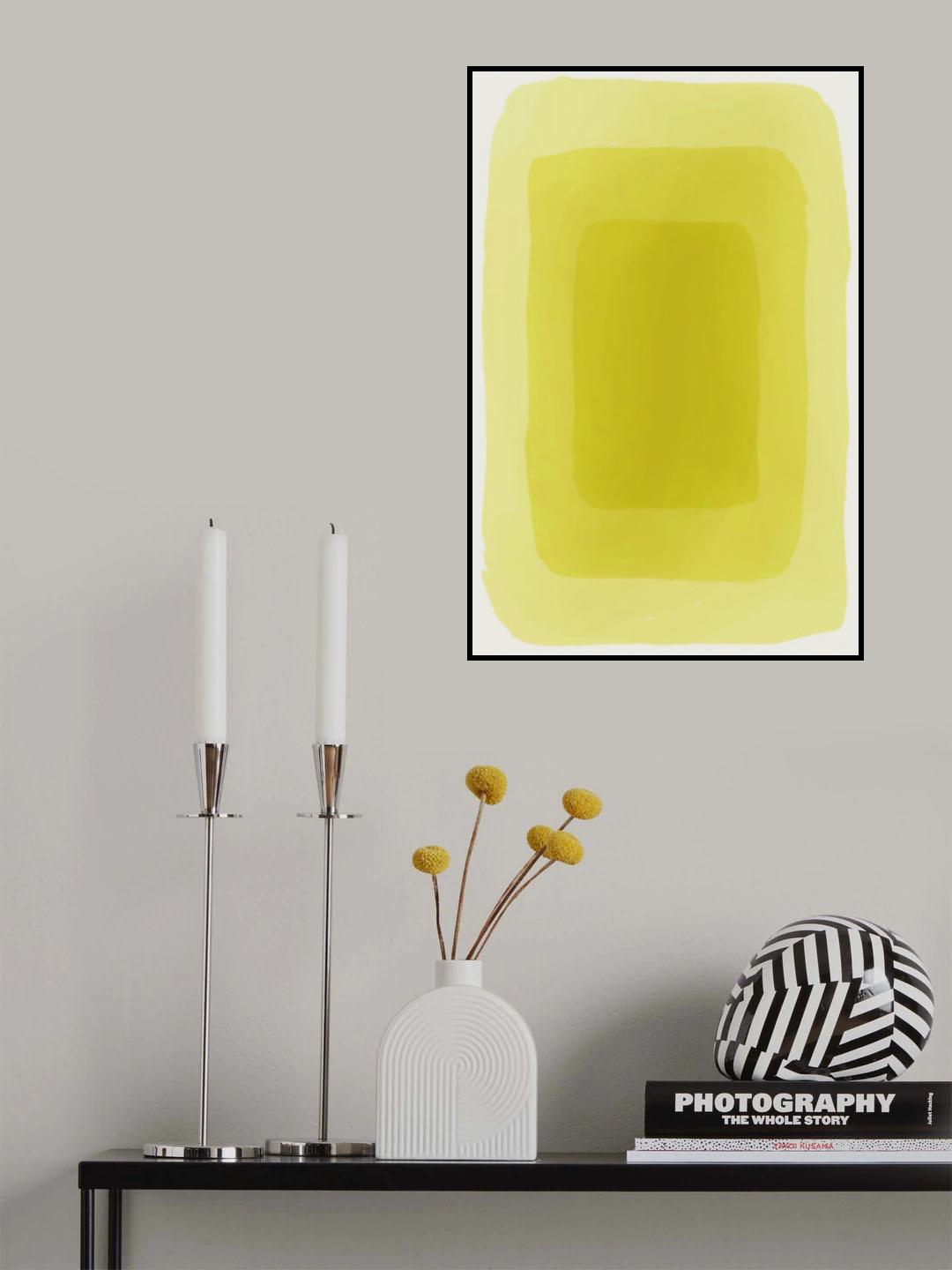 Yellow Watercolor Shapes #3 Poster och Canvastavla