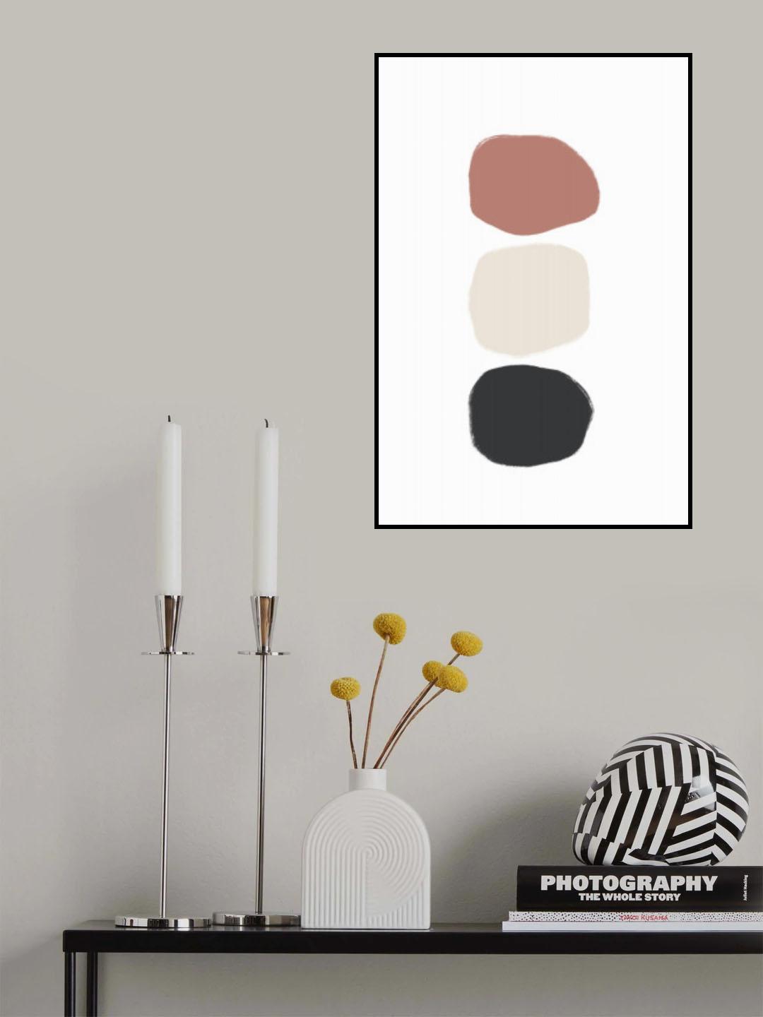 Three Stones - Coloured Poster och Canvastavla