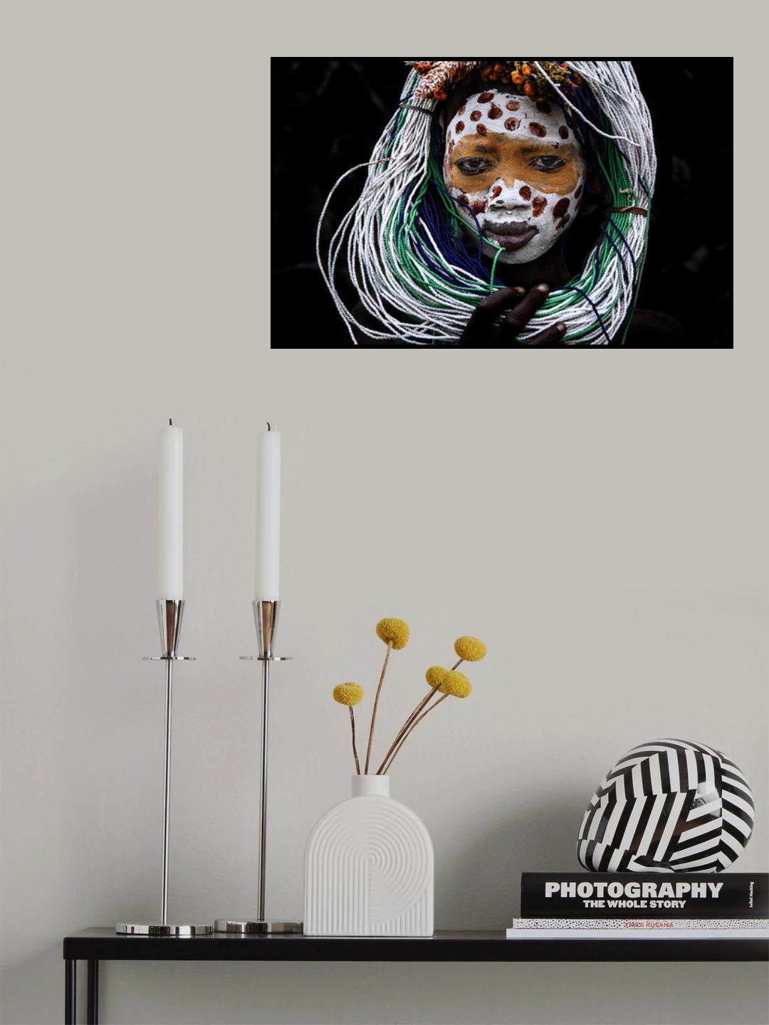 Surma girl - Ethiopia Poster och Canvastavla