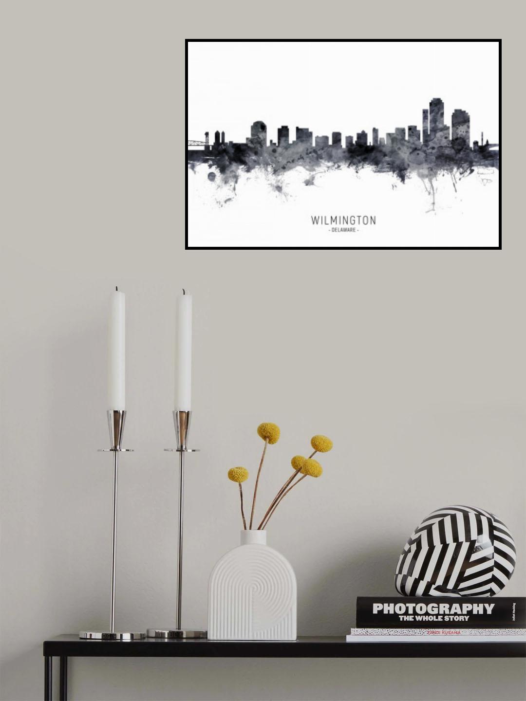 Wilmington Delaware Skyline Poster och Canvastavla