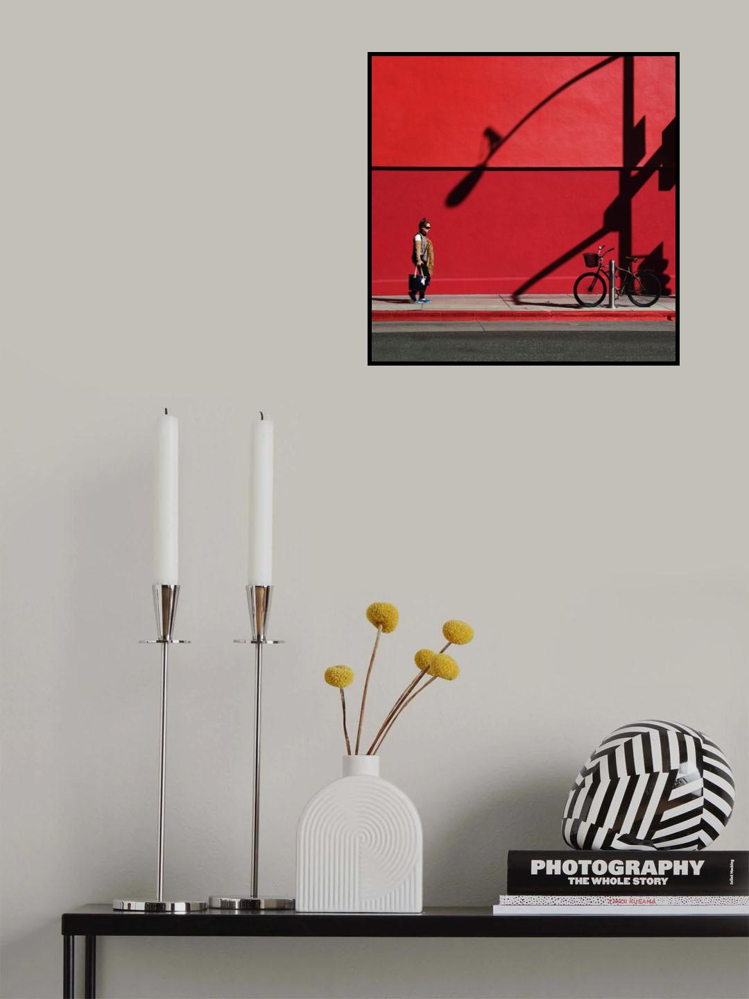 The red wall Poster och Canvastavla