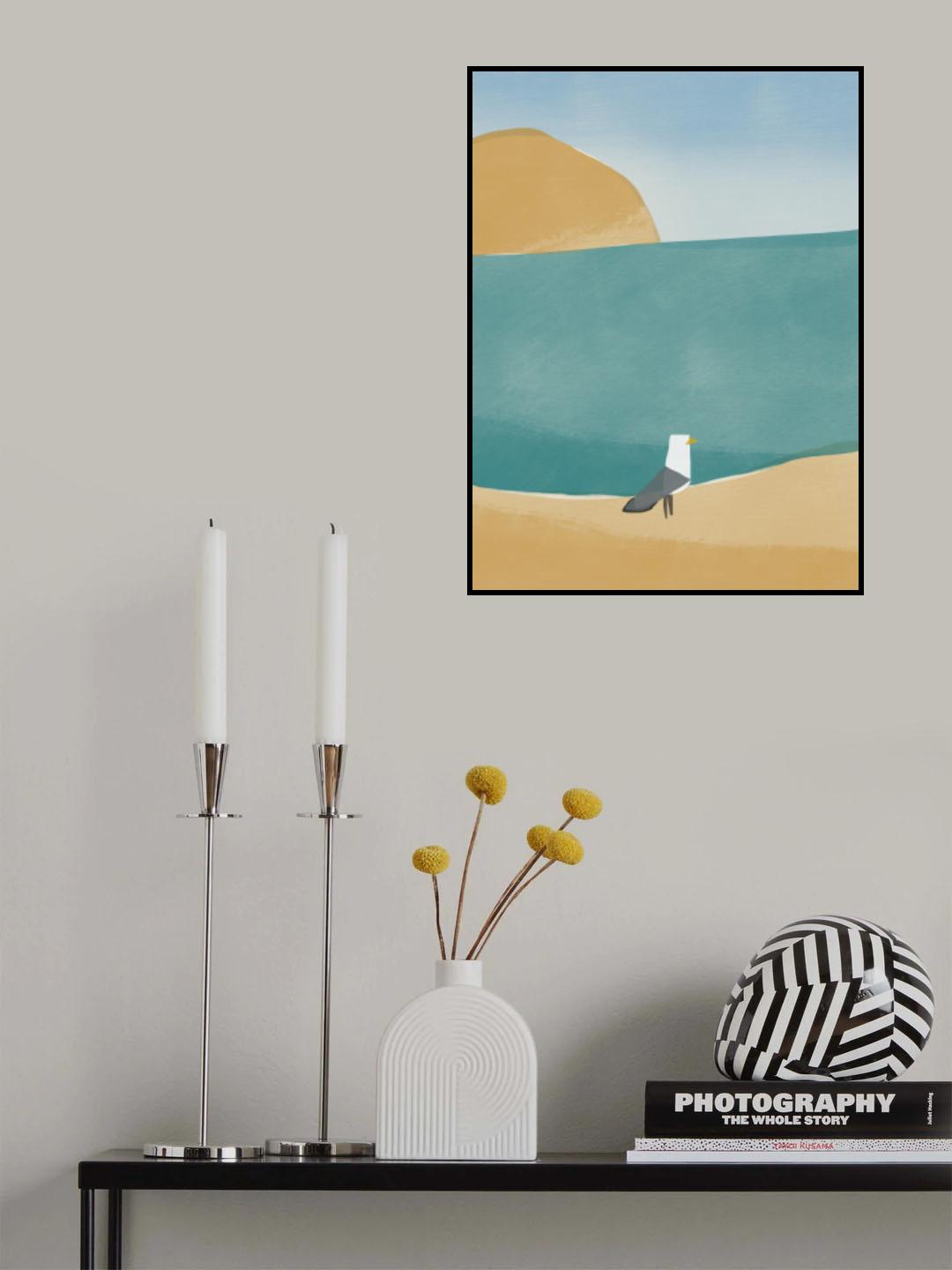 Lone Seagull Poster och Canvastavla