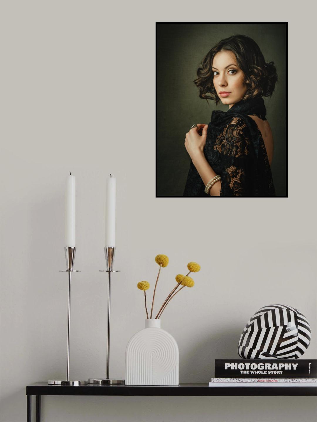 Lady in black Poster och Canvastavla