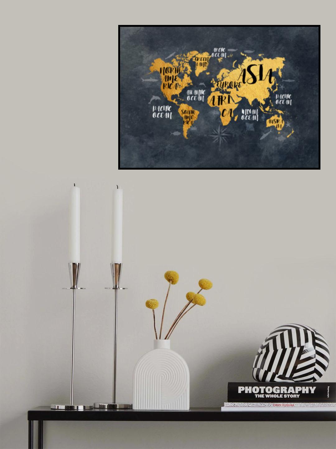 World map 30 Poster och Canvastavla