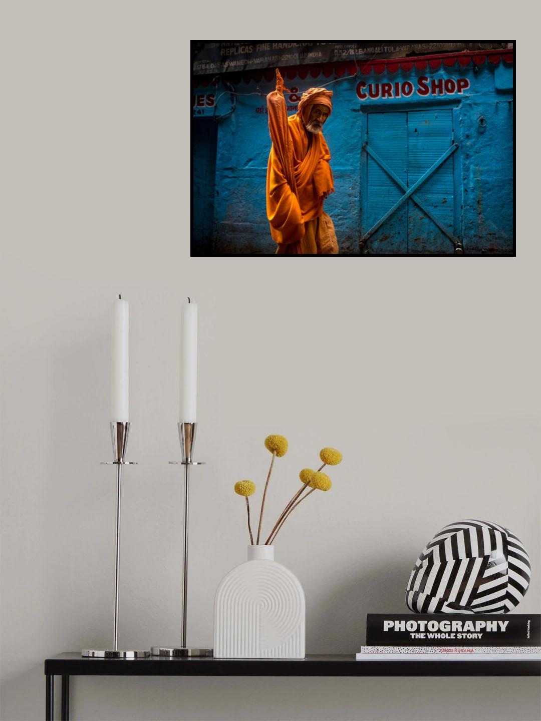 Hindu monk of Varanasi Poster och Canvastavla
