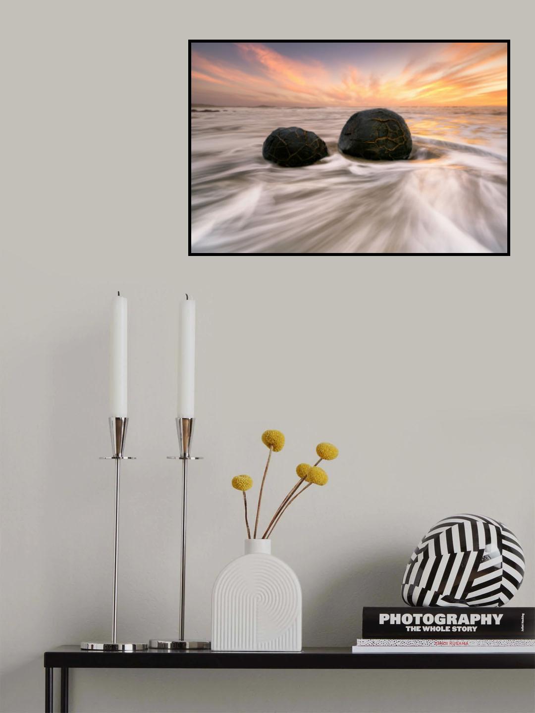 Moeraki Boulders Poster och Canvastavla