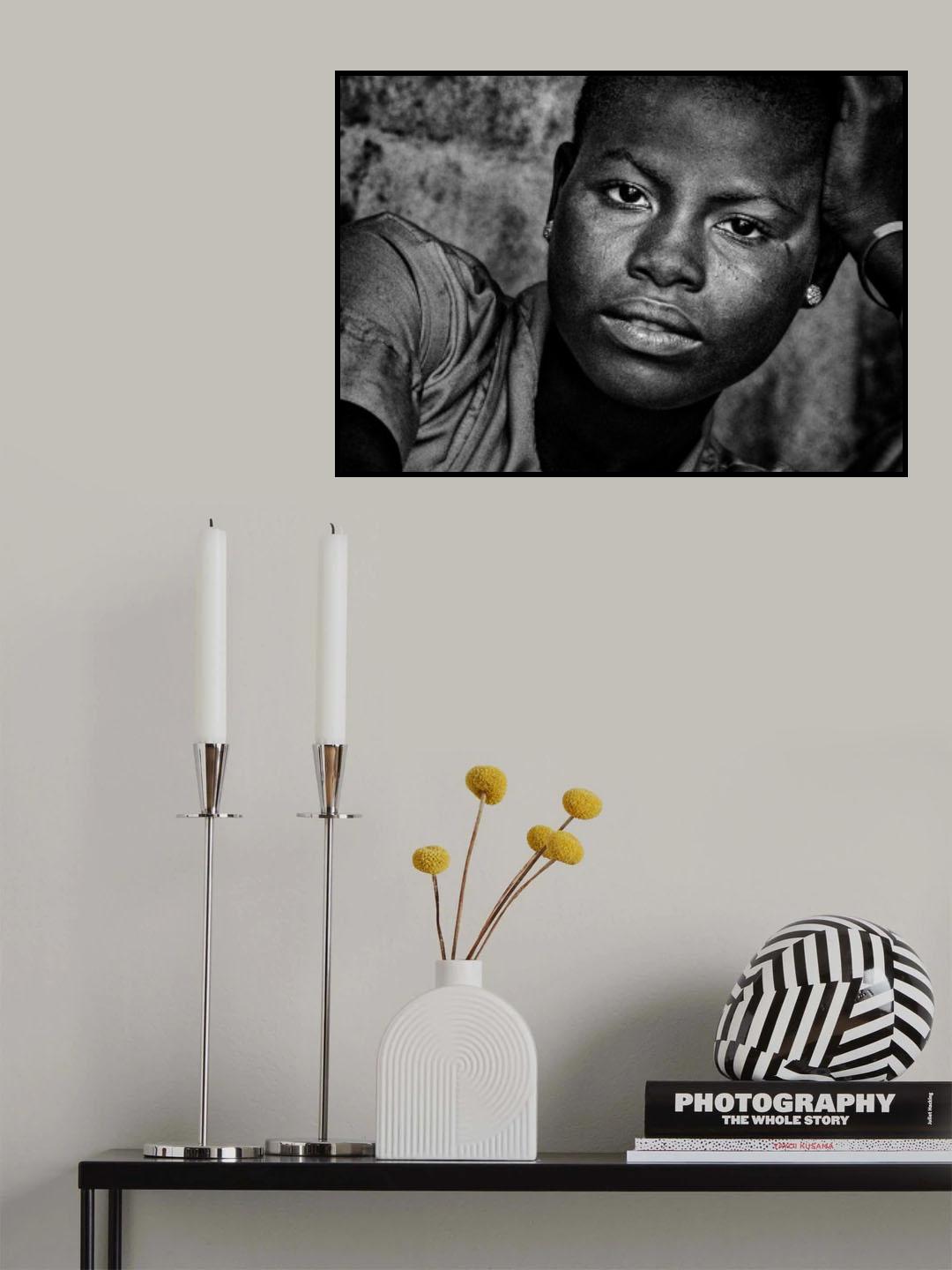 Girl at school in Ghana Poster och Canvastavla