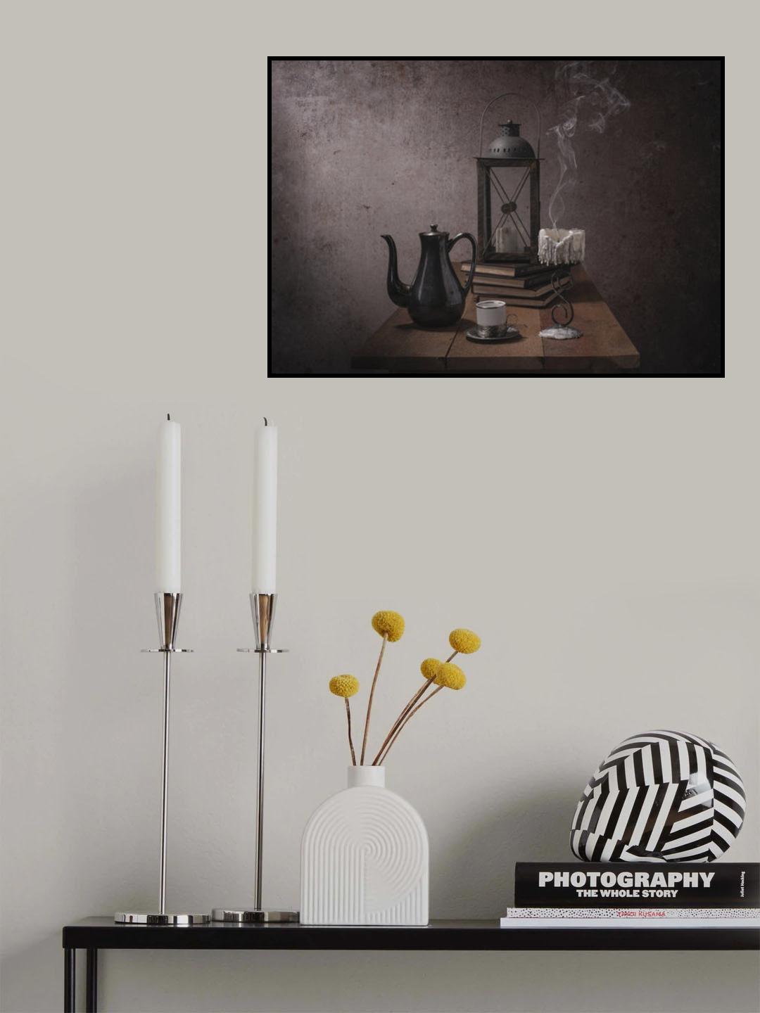 It's already dawn! Blow out the candle ... Poster och Canvastavla