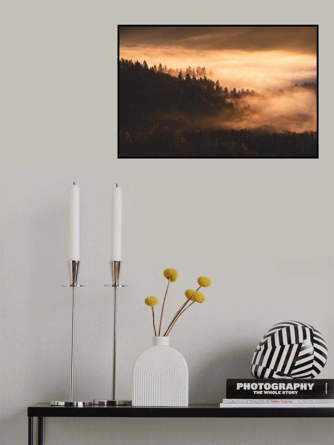 Misty forest Poster och Canvastavla