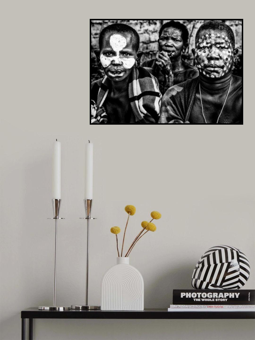 Surmi tribe women-Ethiopia Poster och Canvastavla