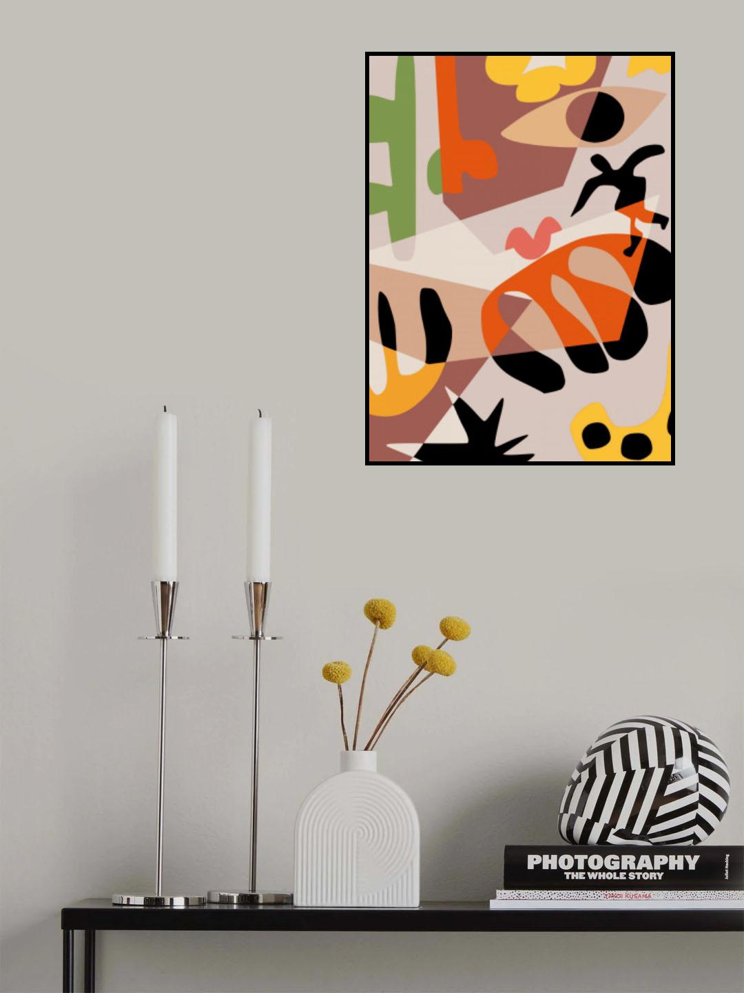 Jumpy Abstract Collage Poster och Canvastavla