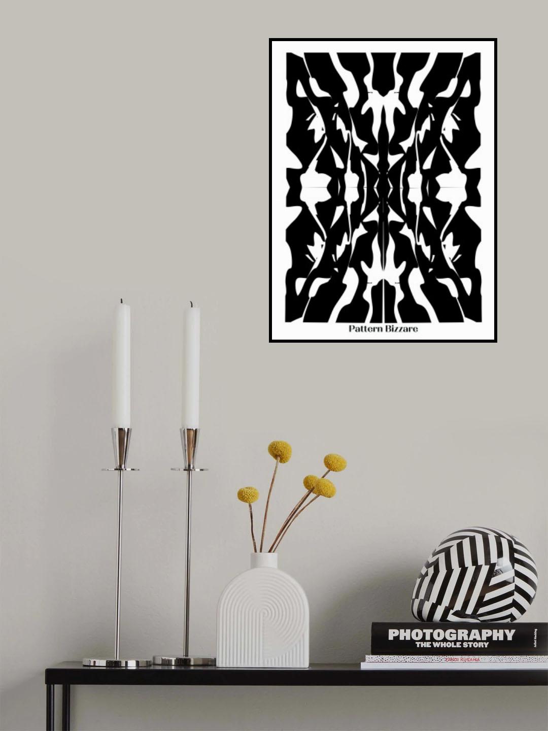 Pattern Bizarre In Black Poster och Canvastavla