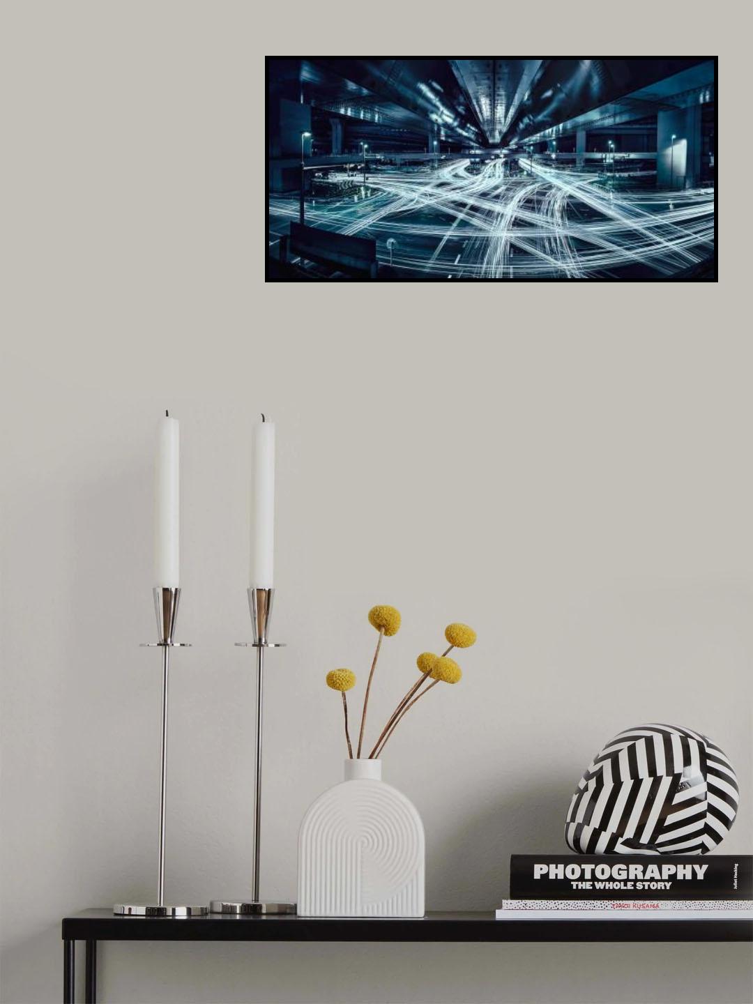 Cyber Night Poster och Canvastavla