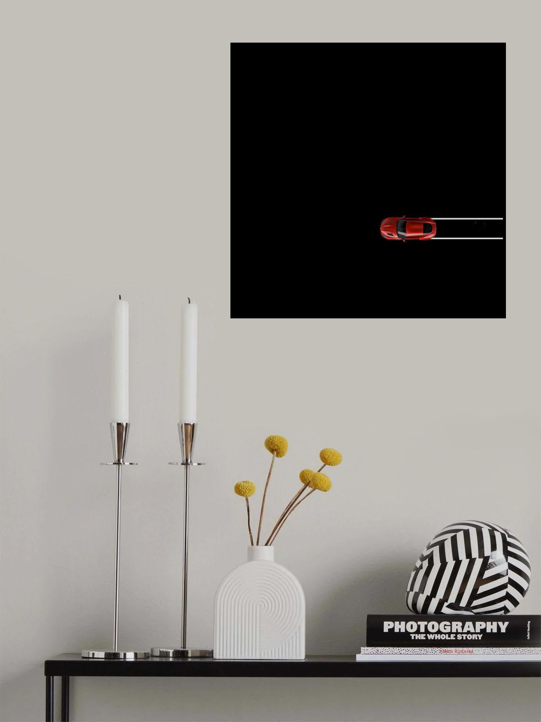 Red Car Poster och Canvastavla