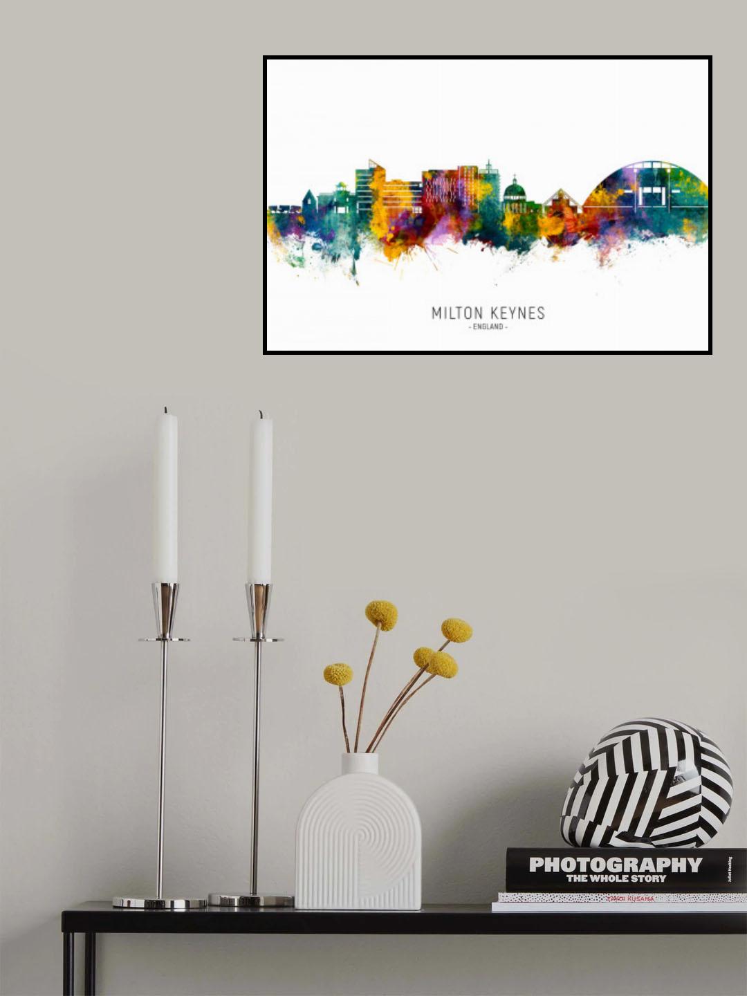 Milton Keynes England Skyline Poster och Canvastavla