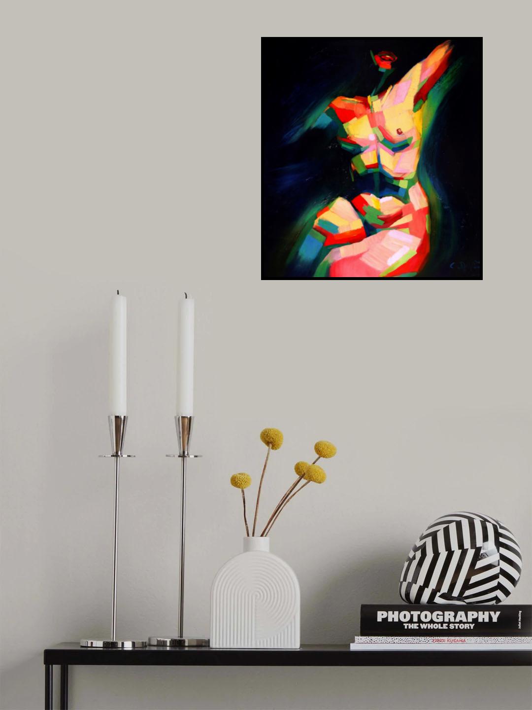 Cubistic Sitting Nude (2014) Poster och Canvastavla