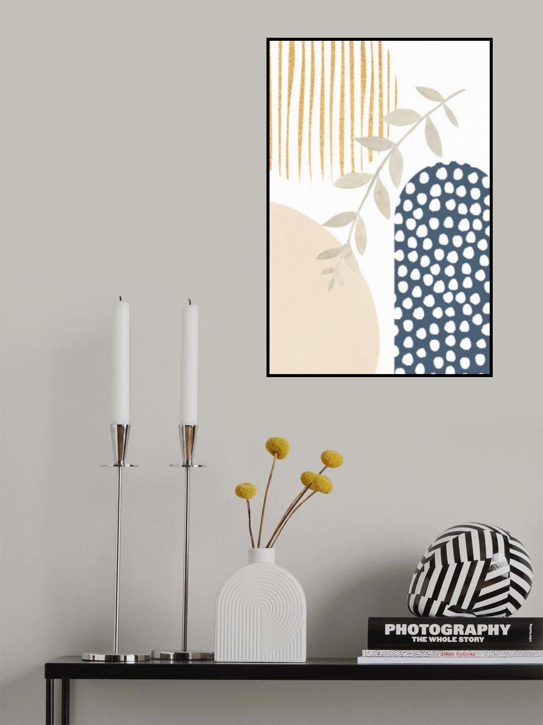 boho blue-1 Poster och Canvastavla