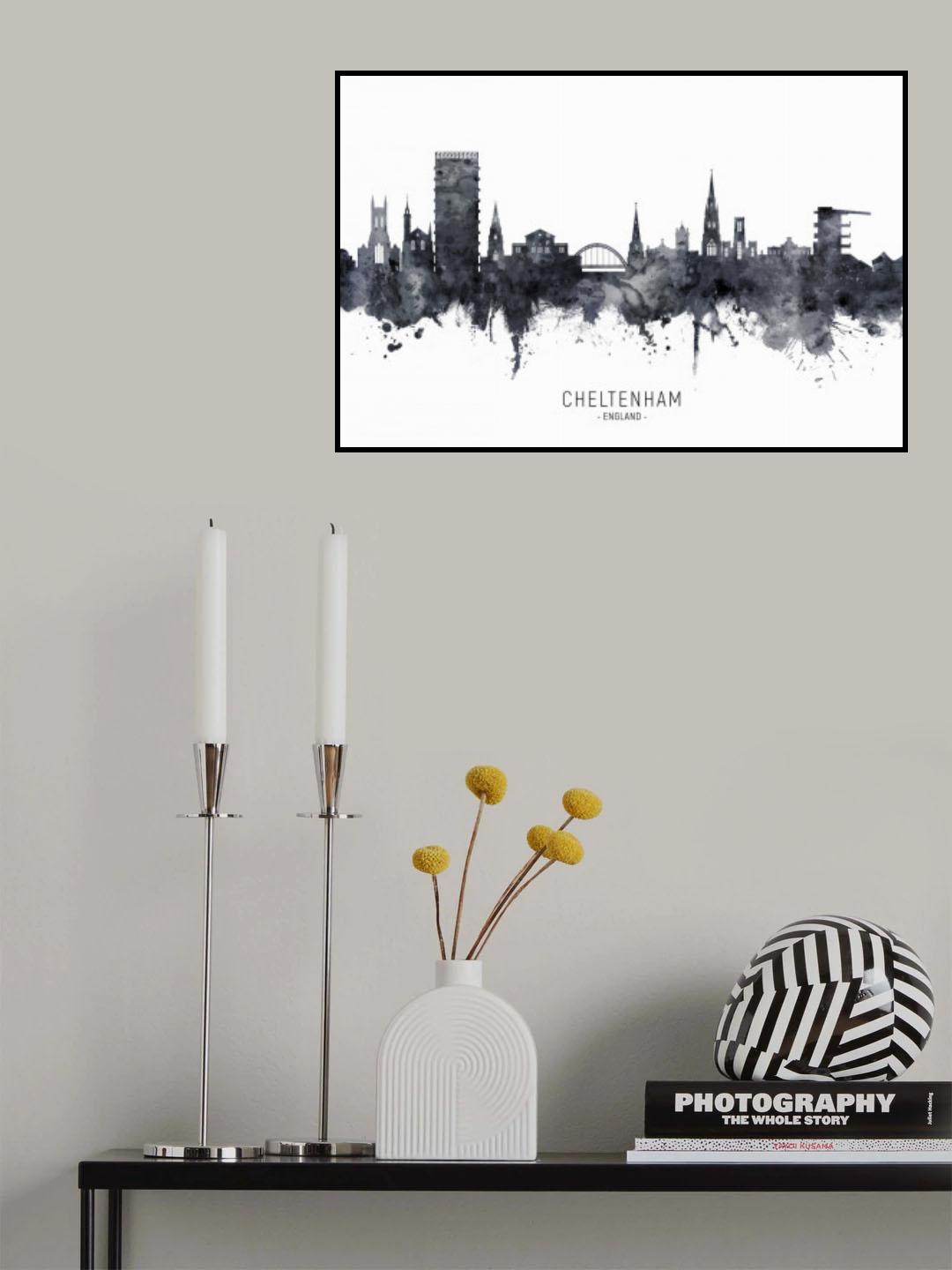 Cheltenham England Skyline Poster och Canvastavla