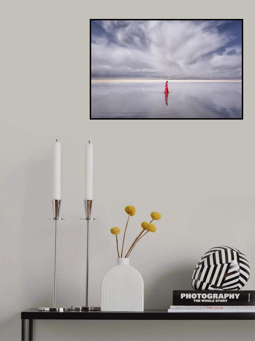 Lady in Red Poster och Canvastavla