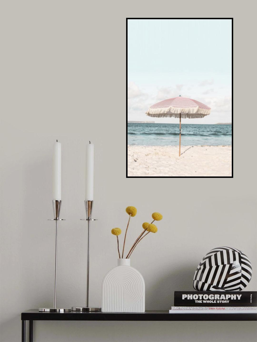 Pink Umbrella Poster och Canvastavla