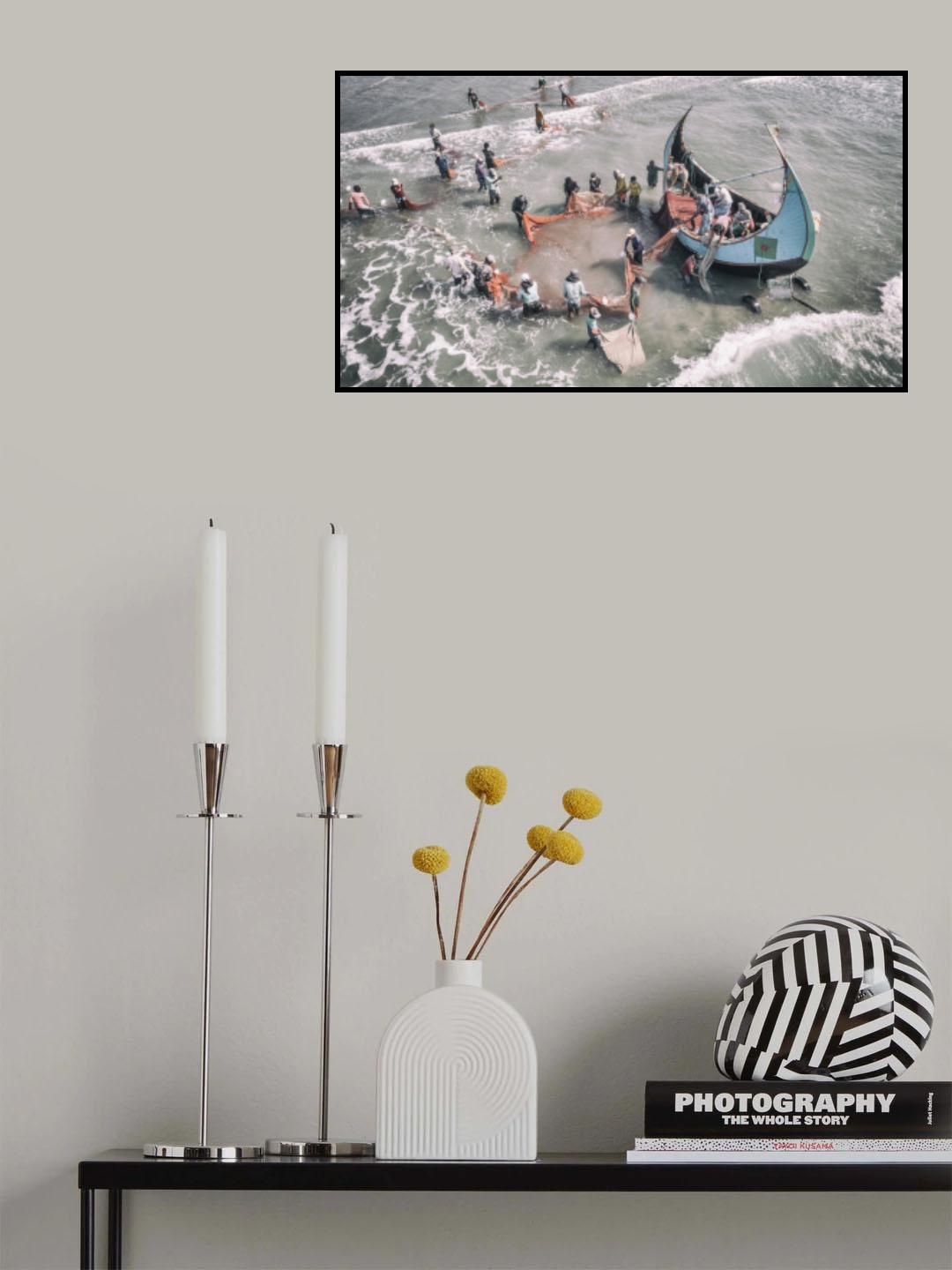 Fishermen on Cox's Bazar Poster och Canvastavla