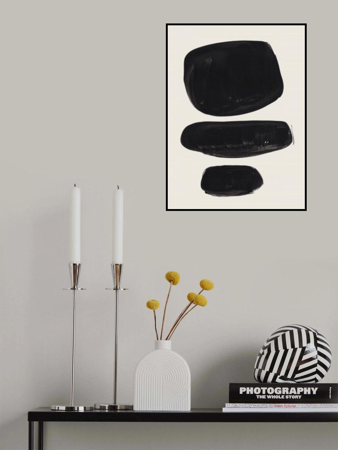 Ink Pebble Poster och Canvastavla