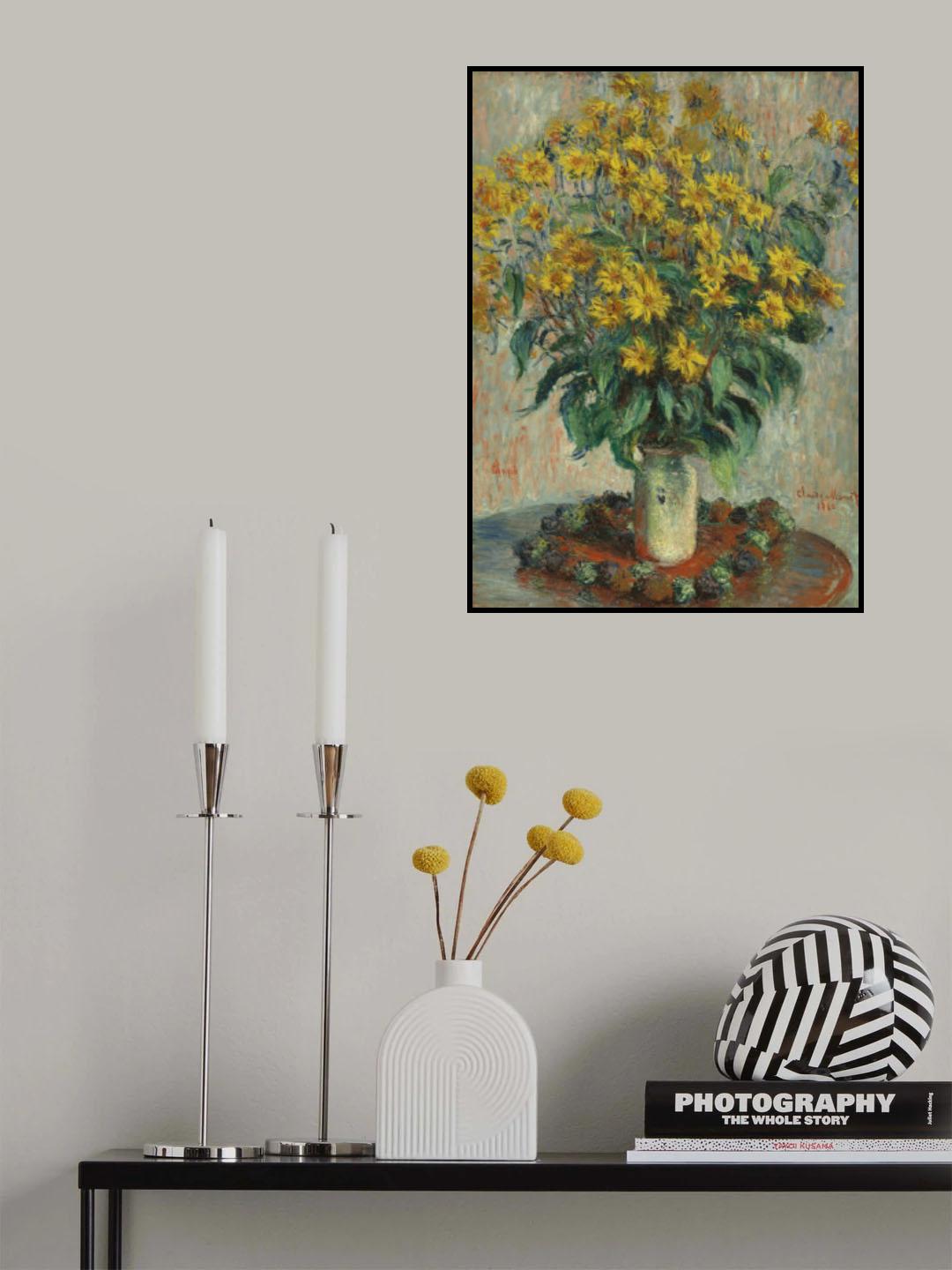 Jerusalem Artichoke Flowers Poster och Canvastavla