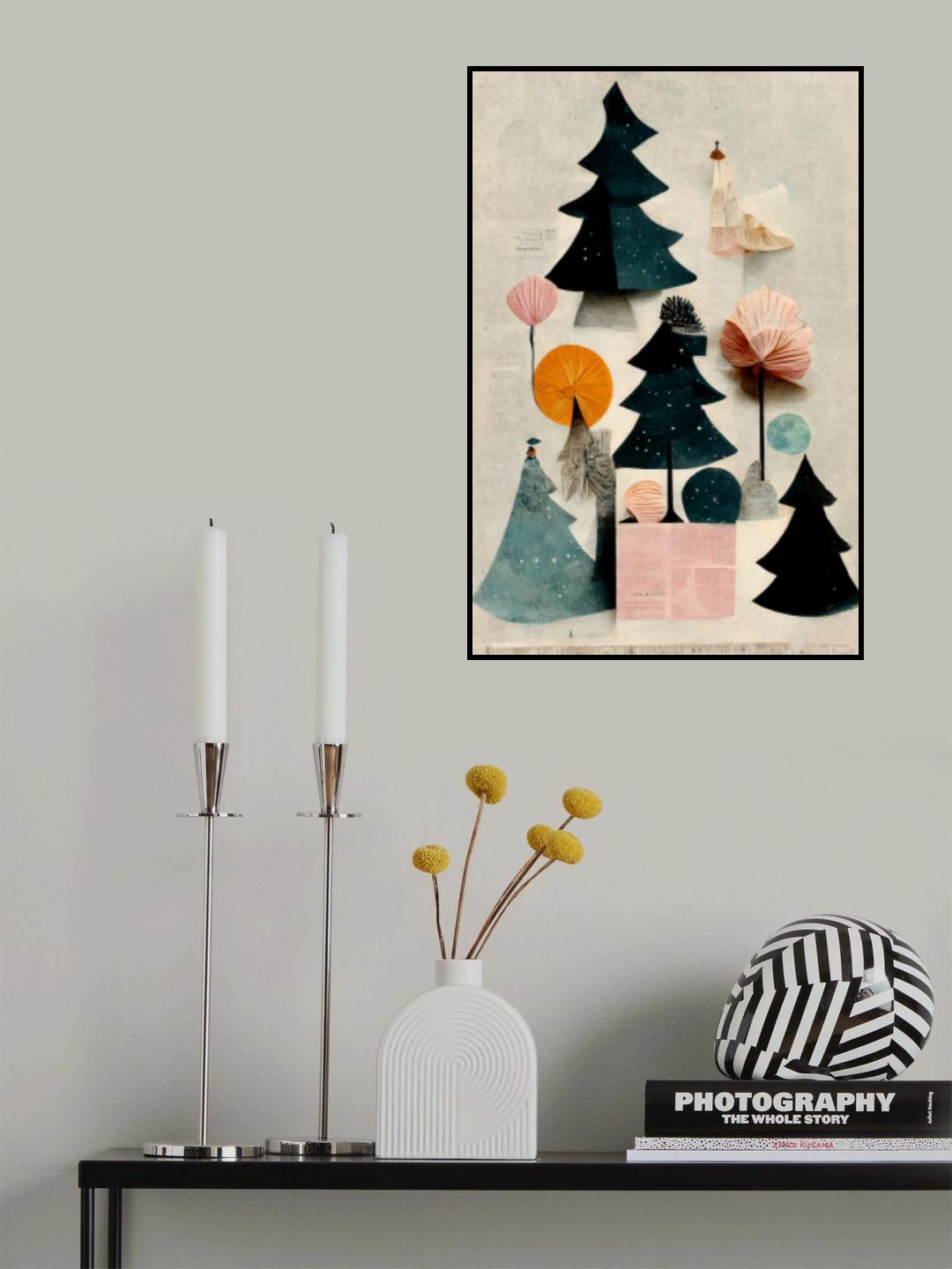 Cute Pine Tree Composition Poster och Canvastavla