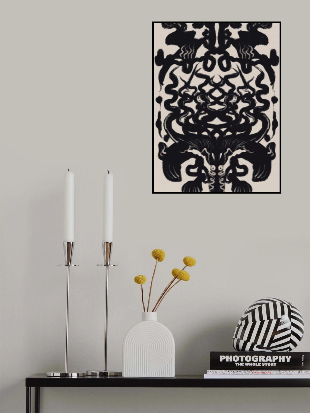 Trachyandra Inkblot Poster och Canvastavla