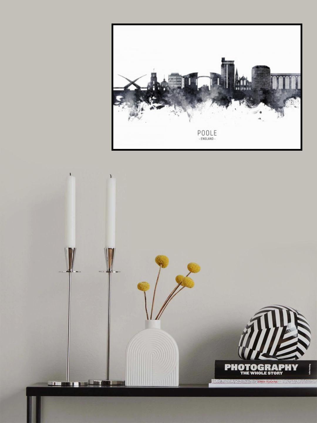 Poole England Skyline Poster och Canvastavla