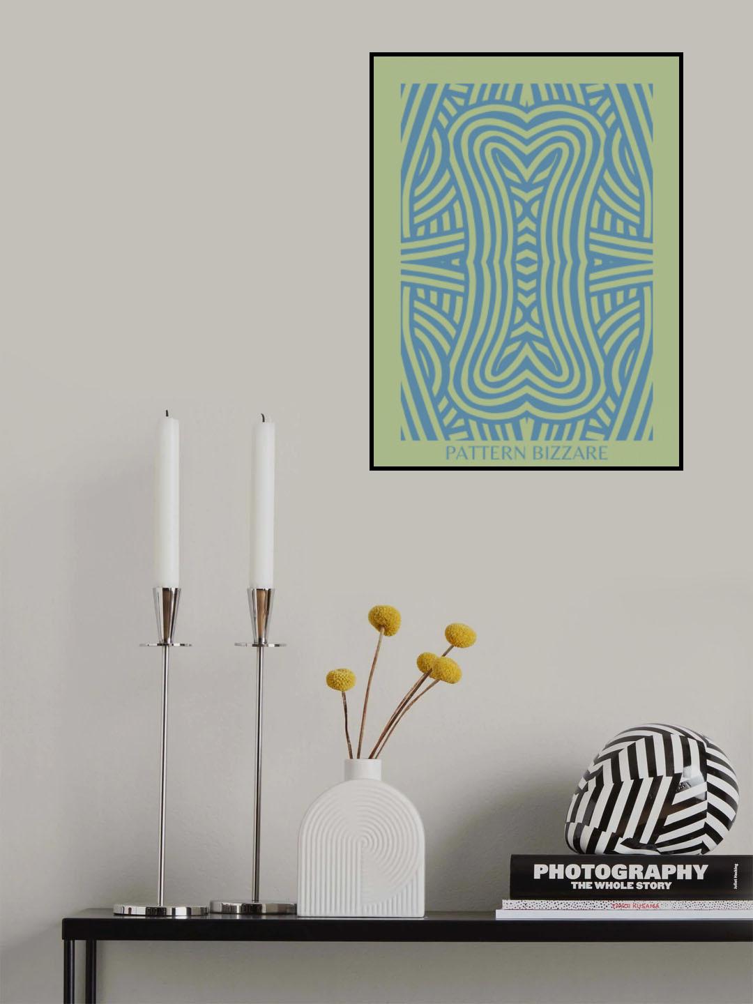 Blue Pattern Bizarre Poster och Canvastavla