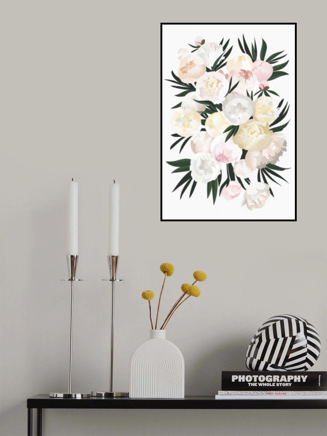 Dara bouquet in white Poster och Canvastavla